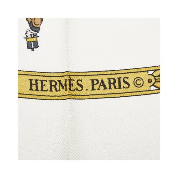 Pre Loved Hermes Silk Canvas Scarf with Multi-Color Design - Picture 4 of 5